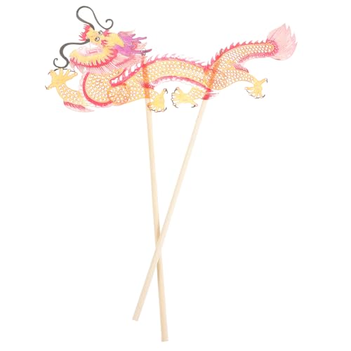 Hohopeti 2024 Chinesisches Sternzeichen Drache Schatten Handwerk Mini Handpuppe Spielzeug Pädagogisches Dekoratives Spielzeug Handpuppen Für Die Früherziehung von Hohopeti