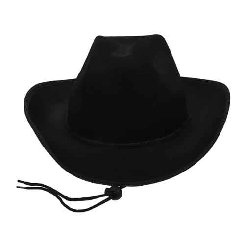 Hohopeti Cowboy-Hut Cowboyhüte Filz-Cowgirl-Hut schwarzer Cowboyhut Mützen für Männer Cowboyhut für Männer Outfits für Männer Frauen Hut Männer Hut westlicher Stil Kleidung Filzhut Fräulein von Hohopeti