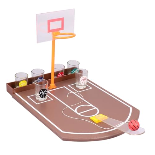 Hohopeti Creative Desktop Basketball Trinkspiel Acryl Bar Supplies für Erwachsene Lustiges Partyspiel Einfaches Drücken Werfen für Zuhause Bar Atmosphäre von Hohopeti
