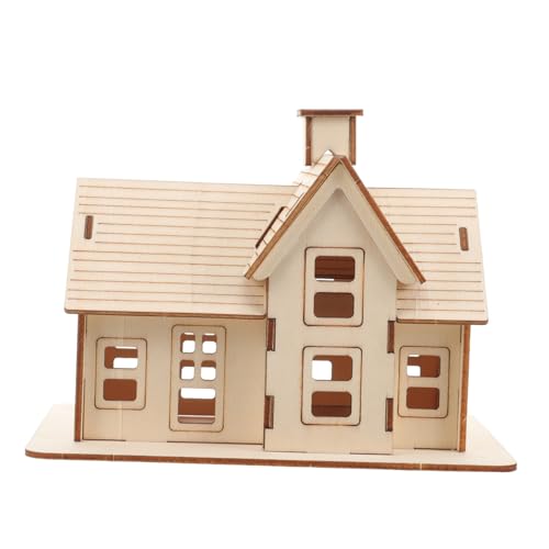 Hohopeti DIY Holzhaus Modellbausatz Feines Design Einfach zu Montierendes Puzzle Handwerkliche Holzhäuser Bausatz für Erwachsene Dekoratives Modell für Zuhause Büro Party von Hohopeti