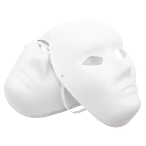 Hohopeti Halloween-dekorationen 10 Stück Leere Papiermasken Unbemalte Embryo-maske Bastelmaske Requisiten Für Party Bankett von Hohopeti