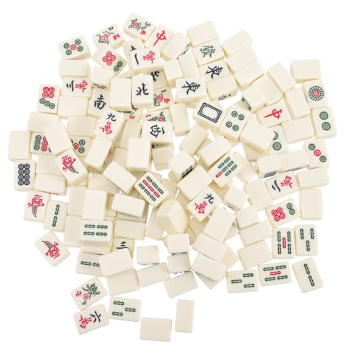 Hohopeti Delikates Mini Mahjong Set U förmige Reise Mahjong Fliesen aus Solidem Material Tragbares Chinesisches für Freunde Familien und Gesellige Spielrunden von Hohopeti