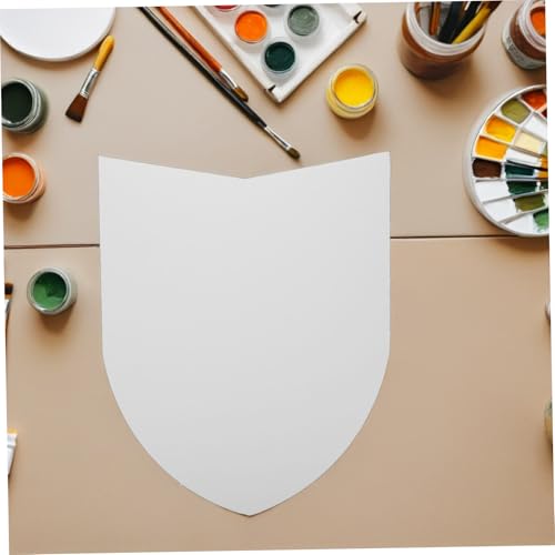 Hohopeti Diy Bastelschild für Teiliges Mittelalterliches Party Requisit mit Griff für Jungen Mädchen Einfacher Unbemalter Ritterschild für Kreative Spiel und Dekorationsideen von Hohopeti