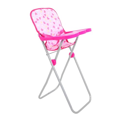 Hohopeti Doll High Chair Kinderhochstuhl Puppenzubehör mit Glatten Oberflächen Leicht zu Reinigen Kompakt für Innen und Außenspiel Fördert Kreativität und Rollenspielspaß von Hohopeti