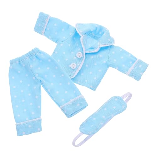 Hohopeti Doll Schlafanzug Baumwolle Puppenkleidung Mini Schlafanzüge für Bjd Puppen mit Verspieltem Muster Komfortable Hausanzüge für DIY Spielzeugzubehör von Hohopeti