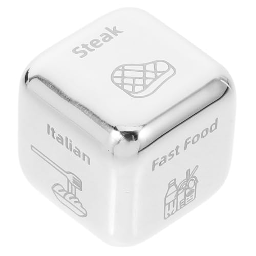 Hohopeti Edelstahl Food Decision Dice mit Geschenkbox Mehrseitige Essenswürfel für Kreative Essensentscheidungen bei Abenden mit Paaren und Freunden Praktisches Spielwürfel Stressfreie Hohopeti Edelstahl Food Decision Dice mit Geschenkbox Mehrseitige Essenswürfel für Kreative Essensentscheidungen bei Abenden mit Paaren und Freunden Praktisches Spielwürfel Stressfreie von Hohopeti