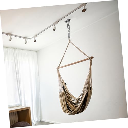 Hohopeti Edelstahl Schwerlast Schaukelhaken mit Drehbarem Karabiner und Schrauben Belastbar für Hängematten Schaukeln Sitzmöbel Geeignet für Deckenmontage Innen Außen von Hohopeti