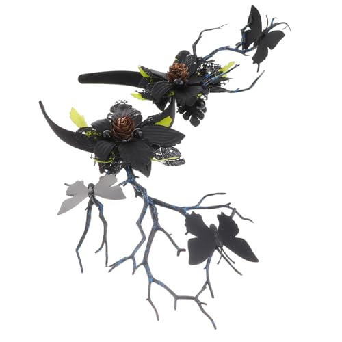 Hohopeti Elastisches Rehgeweih Haarband mit Schmetterlingen und Blättern Kreativer Haarschmuck für Tanzpartys und Halloween Verstellbarer Kopfschmuck für Damen Hohopeti Elastisches Rehgeweih Haarband mit Schmetterlingen und Blättern Kreativer Haarschmuck für Tanzpartys und Halloween Verstellbarer Kopfschmuck für Damen von Hohopeti