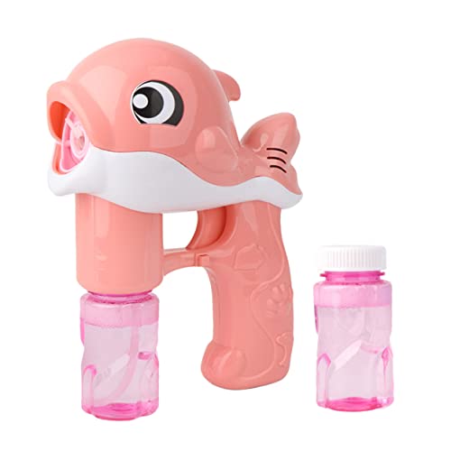 Hohopeti Elektrische Tragbare Delfin Seifenblasenmaschine mit Licht und Musik Niedliches Bubble Blower für Einfach zu Bedienen Flaschen Seifenblasenlösung Sicher und Spaßig für Drinnen und von Hohopeti
