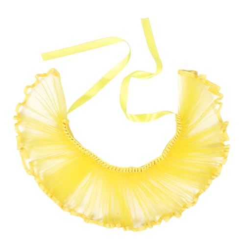 Hohopeti Elizabethan Rüschenkragen aus Weichem Tüll Abnehmbarer Mittelalterlicher Renaissance Kostümkragen für Damen und Herren Vintage Stil für Cosplay Theater Party und Historische von Hohopeti