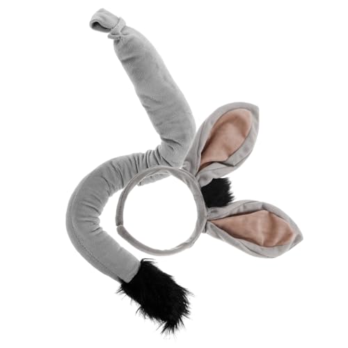 Hohopeti Esel Kostüm Set mit Verstellbarem Haarreif und Tierkostüm Zubehör für Erwachsene und Mädchen Bequemes Party Accessoire für Halloween Geburtstag und Weihnachten Cosplay von Hohopeti