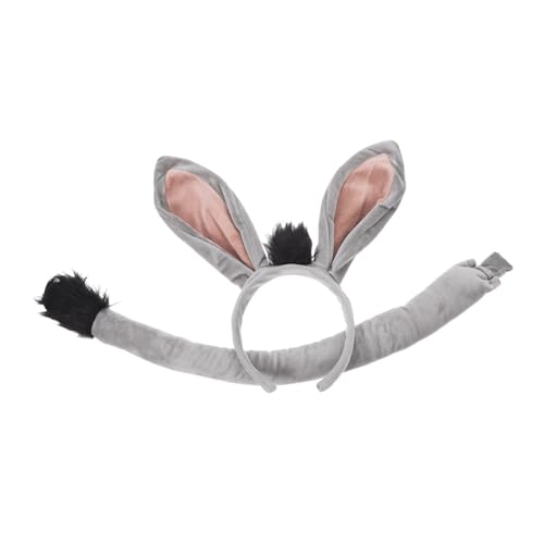 Hohopeti Esel Kostüm Stirnband Weiches Atmungsaktives Tier Haarreif Zubehör für Karneval Geburtstag Bühne Verkleidung und Themenparty von Hohopeti