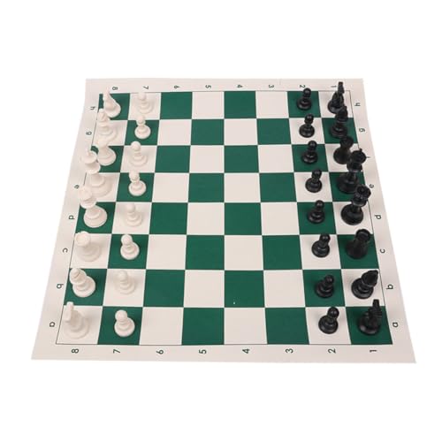 Hohopeti Faltbares Schachspiel aus Hochwertigem Kunststoff Tragbares Reisespiel mit Magnetischem Schachbrett Edukatives Lernspielzeug für Kompakt und Leicht zu Verstauen für Unterwegs und von Hohopeti