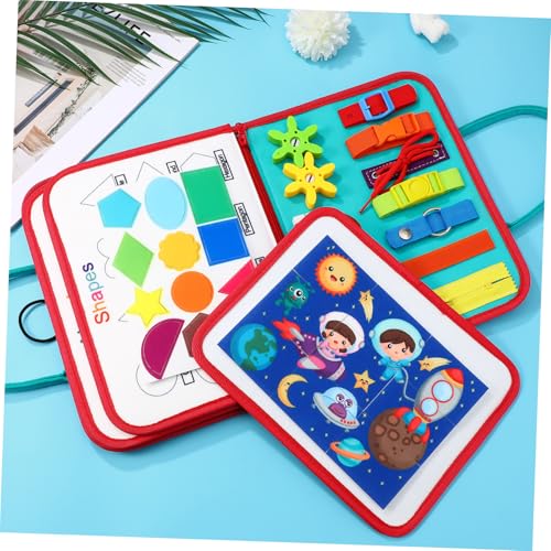 Hohopeti Farbverlaufsblaues Filz Busy Board für Kleinkinder mit Lernfunktion Farben Formen und Zahlenverständnis Pädagogisches Activity Board als für Jungen und Mädchen Ab Jahren von Hohopeti