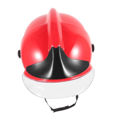 Hohopeti Feuerwehrhelm Party Feuerwehrmütze Rot Feuerwehrkostüm Cosplay Helm Verstellbar Karneval Fasching Geburtstag Zubehör von Hohopeti