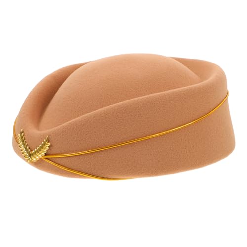 Hohopeti Flauschiger Damen Stewardess Hut aus Kunstwolle Verstellbar Klassisches Design für Flugbegleiterinnen Kostüm Geeignet für Cosplay Bühnenauftritte und Karneval Schick und Bequem Hohopeti Flauschiger Damen Stewardess Hut aus Kunstwolle Verstellbar Klassisches Design für Flugbegleiterinnen Kostüm Geeignet für Cosplay Bühnenauftritte und Karneval Schick und Bequem von Hohopeti