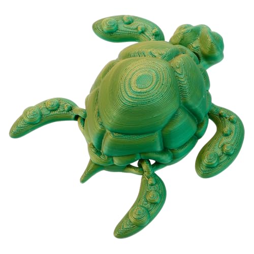 Hohopeti Gedrucktes Bewegliches Meeresschildkröten Modell Realistisches Tierfigur für Schreibtisch Kreative Sammlerstücke Vielseitige Ornament Deko von Hohopeti