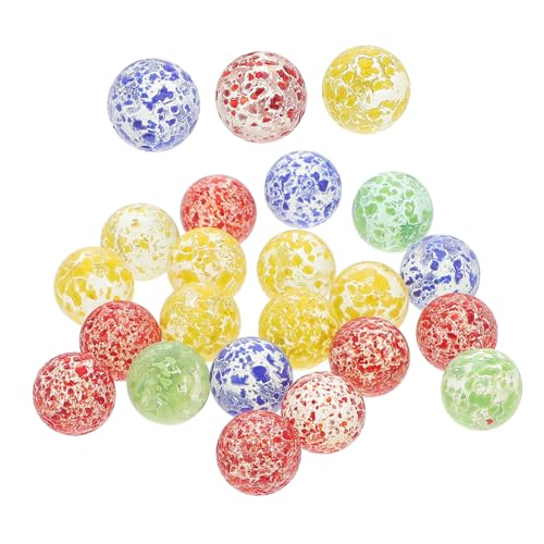 Hohopeti Glasmurmeln Beutel Bunte Kleine Glasmurmelspiel für Aquarium Dekoration und Chinesische Dame Retro Spiel Zubehör für Garten Vase Party Spiele von Hohopeti