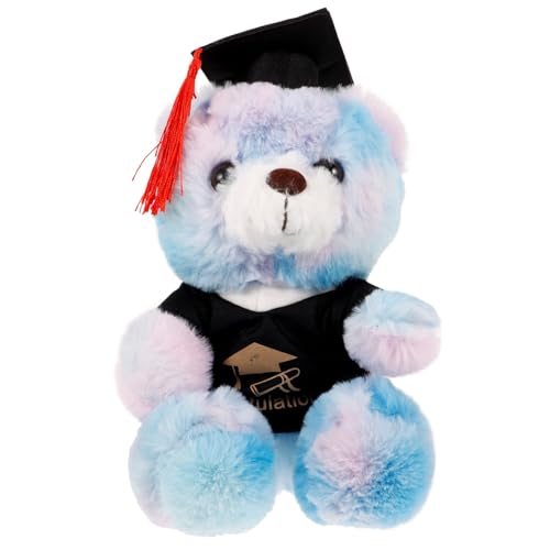 Hohopeti Graduation Bear Plüsch Kuscheltier mit Doktorhut Weicher Abschlussbär als Geschenk und Dekoration für Masterabschluss Abi und Party Flauschige Stofftierfigur in Schwarz-blau-rosa Hohopeti Graduation Bear Plüsch Kuscheltier mit Doktorhut Weicher Abschlussbär als Geschenk und Dekoration für Masterabschluss Abi und Party Flauschige Stofftierfigur in Schwarz-blau-rosa von Hohopeti