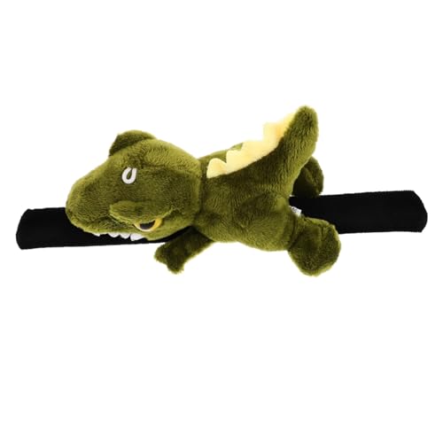 Hohopeti Grüner Dinosaurier Motorrad Dekoration Anhänger Weiches Plüsch Stofftier Jungen Geschenk Motorradgriff Zubehör Jungen Dinosaurier Deko Motorradfigur von Hohopeti