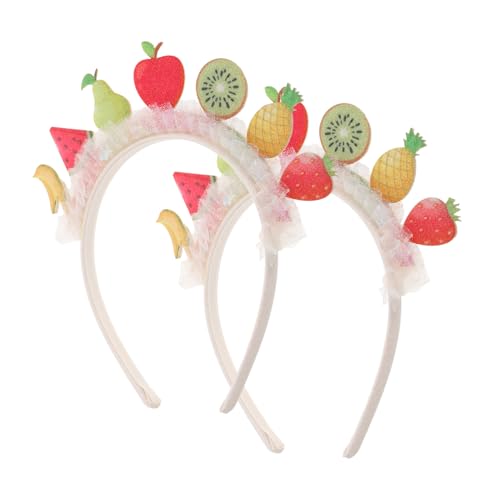 Hohopeti Haarband Früchte Mesh Spitze Leicht Atmungsaktiv Party Haarreif Mädchen Haarschmuck für Alltag Festliche Anlässe mit Bunter Paillettenverzierung von Hohopeti