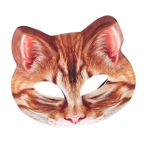 Hohopeti Halbgesichts Katzenmaske Halloween Cosplay Tiermaske für Erwachsene und Leichte Bequeme Masquerade Dekoration Wiederverwendbar und Detailreich für Maskenball und Party Hohopeti Halbgesichts Katzenmaske Halloween Cosplay Tiermaske für Erwachsene und Leichte Bequeme Masquerade Dekoration Wiederverwendbar und Detailreich für Maskenball und Party von Hohopeti