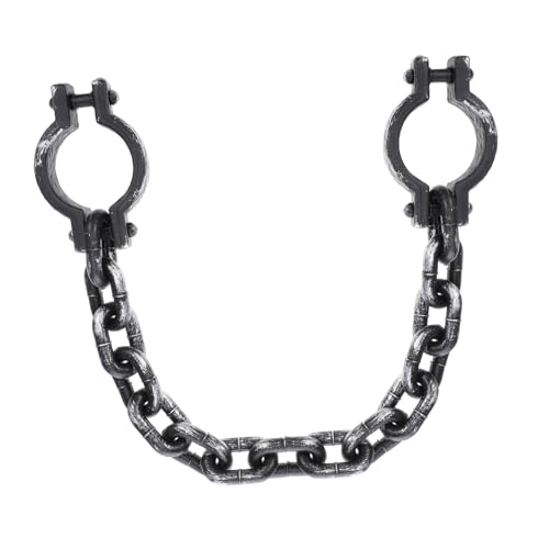 Hohopeti Halloween Deko Handfesseln Kettenoptik Schwarz Leicht Tragbar Für Karneval Kostüm Party Cosplay von Hohopeti
