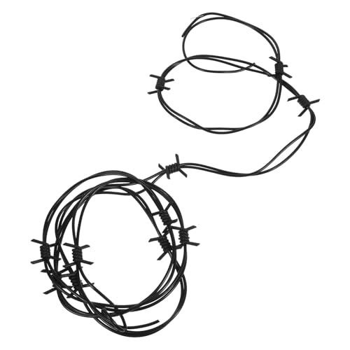 Hohopeti Halloween Deko Schwarzer Barbed Wire Drahtkette Realistische Halloween Party Dekoration für Haunted House Kostüm Western Party Gruselige Atmosphäre für Indoor Outdoor Hohopeti Halloween Deko Schwarzer Barbed Wire Drahtkette Realistische Halloween Party Dekoration für Haunted House Kostüm Western Party Gruselige Atmosphäre für Indoor Outdoor von Hohopeti