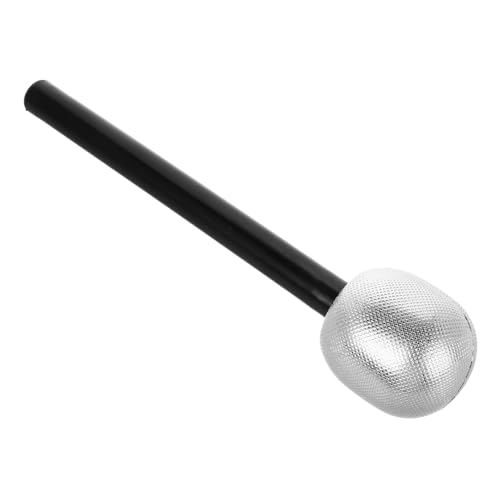 Hohopeti Halloween Dekoratives Mikrofon Sing Requisite Silber Partyaccessoire Kostüm Requisite Bühnenprop für Halloween und Kostümparty von Hohopeti