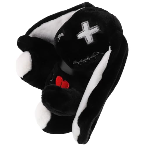 Hohopeti Halloween Gothic Hase Plüschpuppe Kuscheltier mit Großen Ohren Weiches Baumwoll Stofftier für Halloween Deko und Lustiges Gothic Kaninchen für Erwachsene Hohopeti Halloween Gothic Hase Plüschpuppe Kuscheltier mit Großen Ohren Weiches Baumwoll Stofftier für Halloween Deko und Lustiges Gothic Kaninchen für Erwachsene von Hohopeti