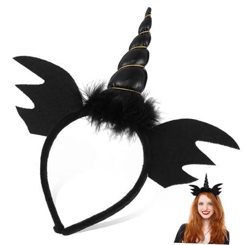Hohopeti Halloween Haarreif Einhorn Erwachsene Schwarz Leichtes Party Kopfschmuck Foto Requisite Cosplay Zubehör Hohopeti Halloween Haarreif Einhorn Erwachsene Schwarz Leichtes Party Kopfschmuck Foto Requisite Cosplay Zubehör von Hohopeti