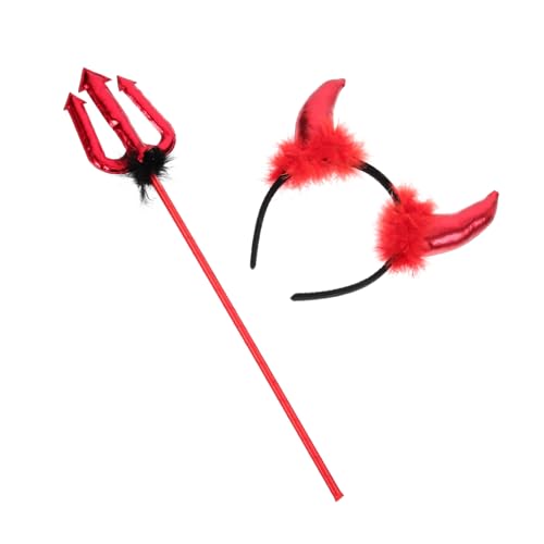 Hohopeti Halloween Teufelshörner Haarreif für Teilig Weicher Kopfschmuck mit Roter Bezogen Bequem und Hautfreundlich für Karneval Cosplay und Mottoparty Hohopeti Halloween Teufelshörner Haarreif für Teilig Weicher Kopfschmuck mit Roter Bezogen Bequem und Hautfreundlich für Karneval Cosplay und Mottoparty von Hohopeti