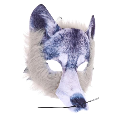 Hohopeti Halloween Wolf Maske Halbgesicht Cosplay Requisite Weicher Plüsch Maske für Kostümparty Karneval Maskerade Erwachsene Hohopeti Halloween Wolf Maske Halbgesicht Cosplay Requisite Weicher Plüsch Maske für Kostümparty Karneval Maskerade Erwachsene von Hohopeti