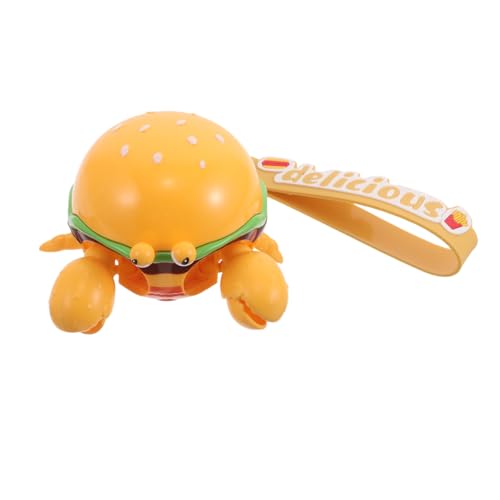 Hohopeti Hamburger Schlüsselanhänger mit Krabben Design Lustiger Food Keyring Leicht Tragbar Partygeschenk Kreatives Motorik Taschenaccessoire von Hohopeti