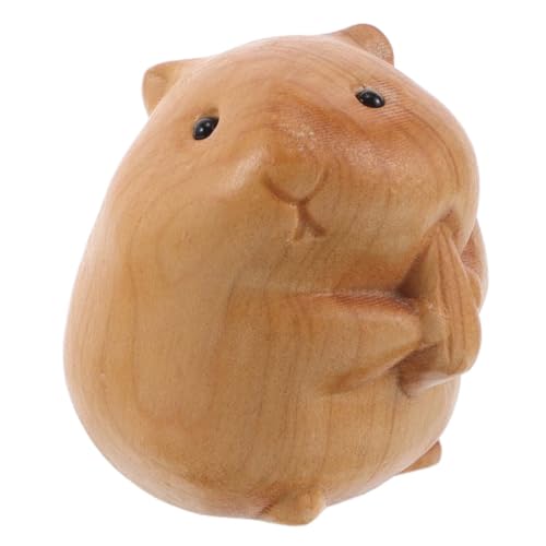Hohopeti Niedliches Hamster-Ornament – ​​tierdekoration Aus Holz Tier-Ornament Für Den Schreibtisch Zu Hause von Hohopeti