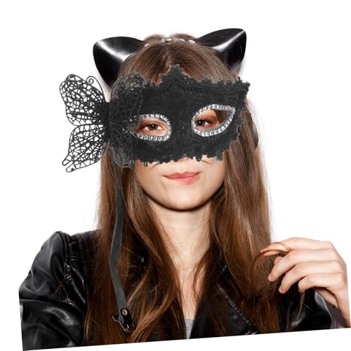 Hohopeti Handgehaltene Masquerade Maske mit Stick für Damen Klassische Schwarze Kostümparty maske mit Langlebigem Material für Tanz Karnevalspartys Sorgt für Sicheren Sitz und Stilvolles Hohopeti Handgehaltene Masquerade Maske mit Stick für Damen Klassische Schwarze Kostümparty maske mit Langlebigem Material für Tanz Karnevalspartys Sorgt für Sicheren Sitz und Stilvolles von Hohopeti