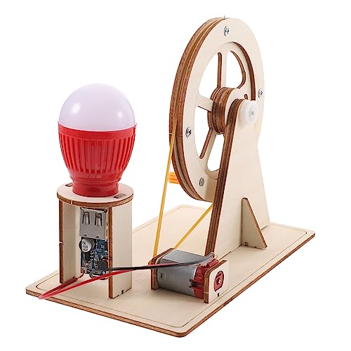 Hohopeti Handkurbel Generator DIY Holz Stromgenerator Wissenschaftliches Experiment für Tragbares Lernset Beobachtung Denkfähigkeit und Praktischem Verständnis Zufällige von Hohopeti