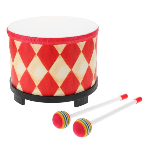 Hohopeti Handtrommel Rot Kariert Pädagogisches Schlaginstrument für Rhythmusentwicklung Musikinstrument für Zuhause Schule und Montessori für Jungen und Mädchen Hohopeti Handtrommel Rot Kariert Pädagogisches Schlaginstrument für Rhythmusentwicklung Musikinstrument für Zuhause Schule und Montessori für Jungen und Mädchen von Hohopeti