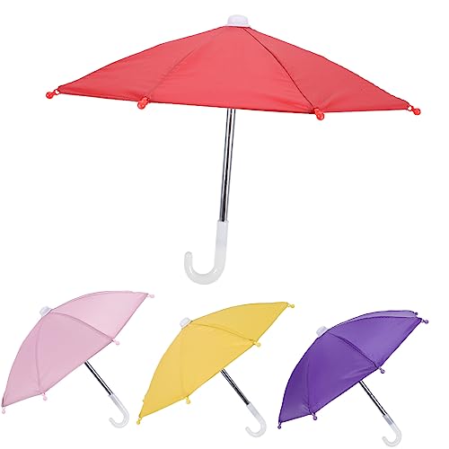 Hohopeti Universal-sonnenschirme Für Handys 4er-Pack Mini-regenschirme Für Outdoor-reiten Leicht Zu Falten Leichte Dekorative Kunst von Hohopeti
