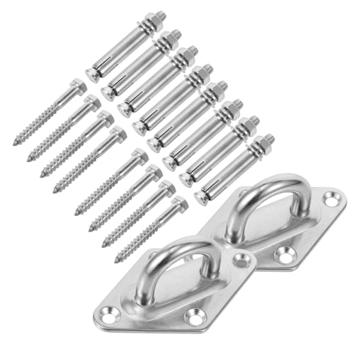 Hohopeti Hochleistungshaken Aus Edelstahl Für Hängematten Sandsackhalterung Und Wanddeckenmontage Robuste Pad Eye Platten Für Innen Und Außen Öffnung von Hohopeti