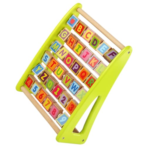 Hohopeti Holz Buchstaben Lernspielzeug Alphabet Cognition Spiel Mathe Zahlen Lernrahmen Pädagogisch Robust Sicher Handlich für Vorschulkinder von Hohopeti
