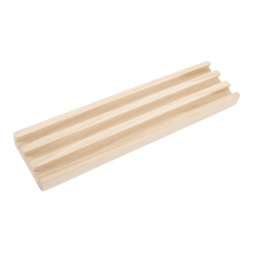 Hohopeti Holz Domino Halter Rutschfestes Domino Rack aus Naturholz für Desktop Spiele und Alphabet Karten Organizer Langlebig und Leicht von Hohopeti