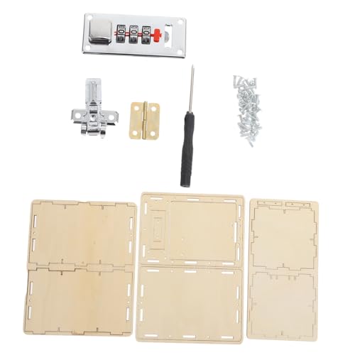 Hohopeti Holz Puzzle DIY Mechanisches Zahlenschloss Bausatz für Feinmotorik Hand Auge koordination und Logischem Denken Langlebiges Material Sicher und Pädagogisch Wertvoll von Hohopeti