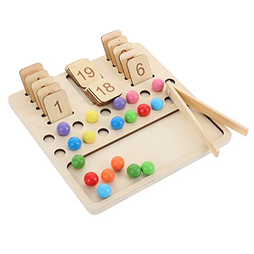 Hohopeti Holz Zahlen Lernspielzeug Pädagogisches Holzspielzeug Frühe Bildung Kognitive Spielfiguren Montessori Lernspiel Ab Jahren von Hohopeti