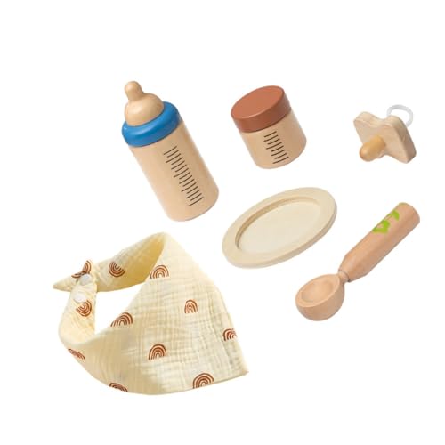Hohopeti Holzflasche Set Fütterung Geschirrset Sie Küchengerichte realistisches Spielfutter Nuckelflasche Flaschenzuführung geschäftige Zeiten füttern Flasche Essensspiele Hohopeti Holzflasche Set Fütterung Geschirrset Sie Küchengerichte realistisches Spielfutter Nuckelflasche Flaschenzuführung geschäftige Zeiten füttern Flasche Essensspiele von Hohopeti