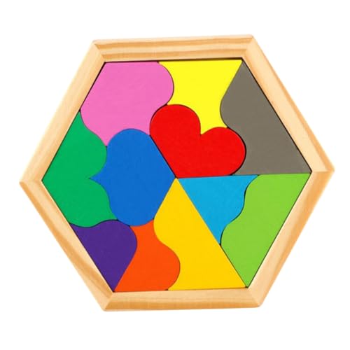 Hohopeti Holzpuzzle Herzform Bunte Geometrische Formen Lernspielzeug für Interaktives Denkspiel Kreativität und Beobachtung für Jungen und Mädchen Hohopeti Holzpuzzle Herzform Bunte Geometrische Formen Lernspielzeug für Interaktives Denkspiel Kreativität und Beobachtung für Jungen und Mädchen von Hohopeti