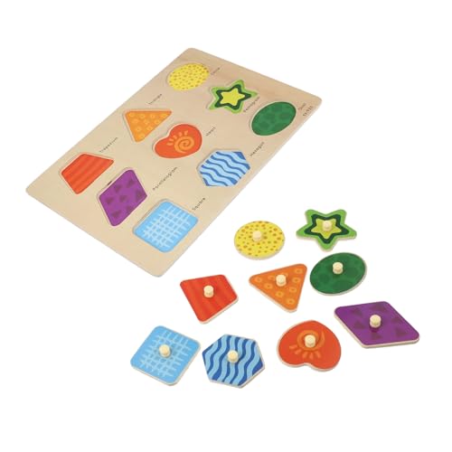Hohopeti Holzpuzzle Teilig Pädagogisches Lernspielzeug Hand Auge koordination und Feinmotorik Glattes Sicheres Holz Handliche für Kleine Hände als für Junge Mädchen von Hohopeti