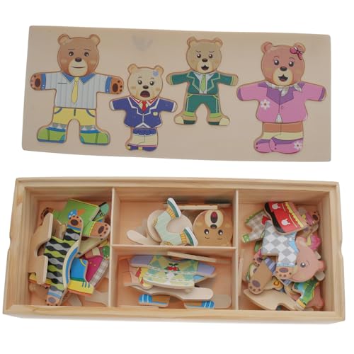 Hohopeti Holzpuzzle Tiermotiv Pädagogisches Ankleidepuzzle Bär für Kreative Lernspielzeug Feinmotorik und Vorstellungskraft Hohopeti Holzpuzzle Tiermotiv Pädagogisches Ankleidepuzzle Bär für Kreative Lernspielzeug Feinmotorik und Vorstellungskraft von Hohopeti