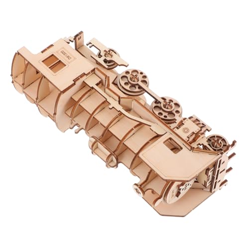 Hohopeti Holzpuzzle Zug Modellbausatz DIY Holzspielzeug Handgefertigt Lernspielzeug Holzbausatz Holzpuzzle Holzspielzeug für Handliche Koordination von Hohopeti