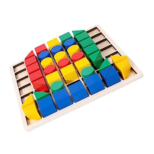 Hohopeti Holzpuzzle aus Natürlichem Holz mit Geometrischen Formen Kreatives Lernspielzeug Feinmotorik und Hand Auge Koordination Pädagogisch und Langlebig Geeignet Ab Jahren von Hohopeti